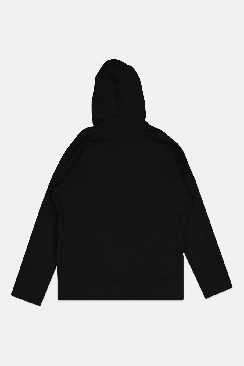 Adidas Kids Girl Loose Fit Long Sleeves Outdoor Sweatshirt, Black  - Image 2