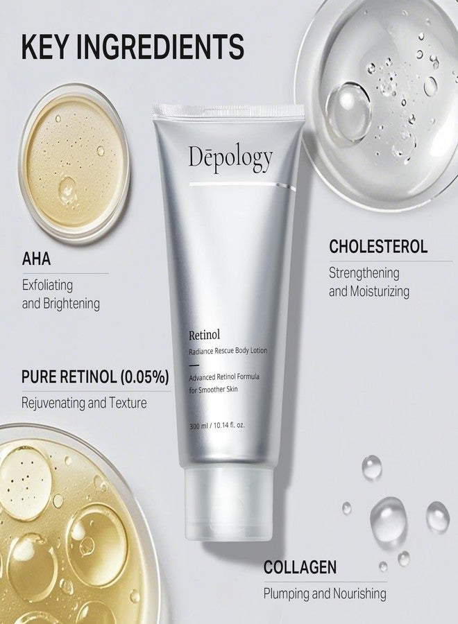 depology Ultra-Size Firming Retinol Body Lotion for Crepey Skin & Keratosis Pilaris with 0.05% Retinol, AHA, Collagen, Body Cream, Anti Aging Moisturizer 10.14 fl oz - Image 5
