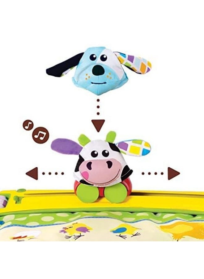 Yookidoo Yookidoo Baby Tummy Time Mat Newborn Musical Playmat & Outdoor Gym. Pillow, Teething Toys and Portable Fold-Up Case. 0-12 Months.  - Image 3
