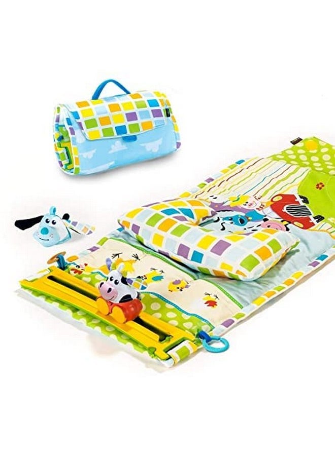 Yookidoo Yookidoo Baby Tummy Time Mat Newborn Musical Playmat & Outdoor Gym. Pillow, Teething Toys and Portable Fold-Up Case. 0-12 Months.  - Image 2