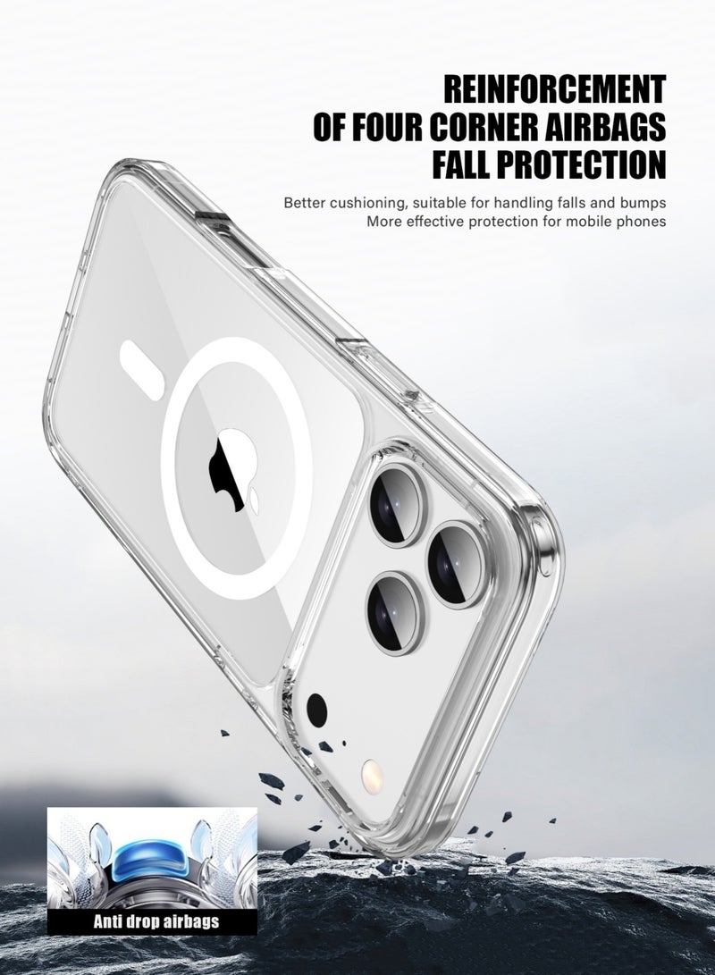 هيروكس جراب HEROCKX المغناطيسي لهاتف iPhone 17 Pro مقاس 6.27 بوصة متوافق مع جراب MagSafe لهاتف iPhone 17 Pro، جراب هاتف مغناطيسي مدمج مضاد للصدمات لهاتف iPhone 17 Pro، لا يتحول إلى اللون الأصفر - Image 4