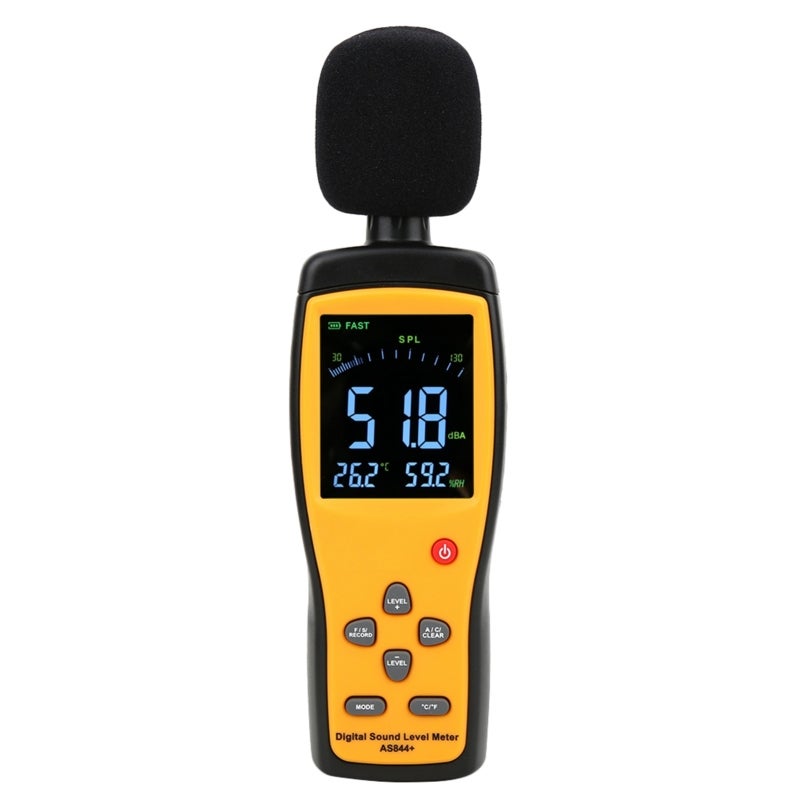 Digital Sound Level Meter: 2.7In Large LCD, 30dB To 130dB Range - 15,000 Groups Data Storage, USB Data Download Smart Sensor for Home, Business, Industrial Noise Monitoring - Image 4