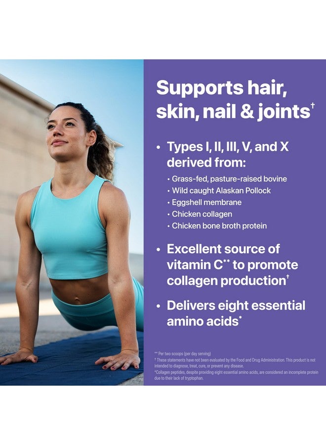 Orgain Hydrolyzed Multi Collagen Powder for Women & Men, 20g Collagen, Supports Hair, Skin, Nail & Joint Health, Type I, II, III, V, X, Vitamin C & Amino Acids, Non-GMO, Unflavored (21 Servings) 15oz - Image 4