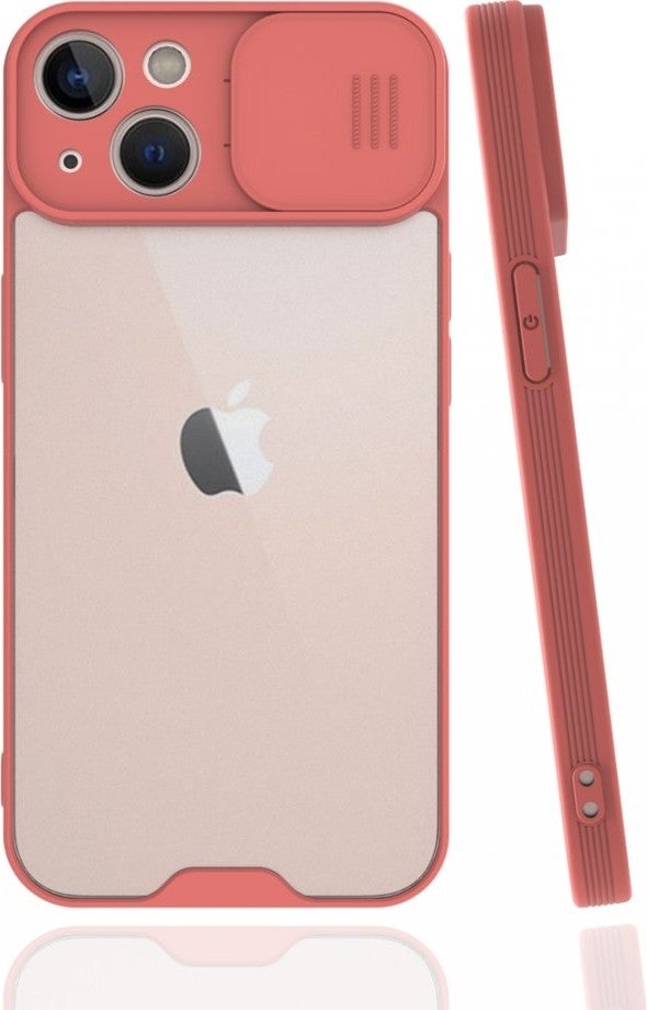 FUJİMAX FUJIMAX Apple iPhone 13 Case Shockproof Camera Protection Sliding Platinum Cover 