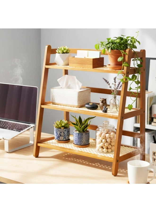 KITCHENOO Kitcheno Narrow Tabletop Cup Holder, Tea & Coffee Station Organizer, Bamboo Matcha Holder, Cup Display Rack, Spice Storage Rack for Kitchen Cabinet, 3 Tiers - Image 2