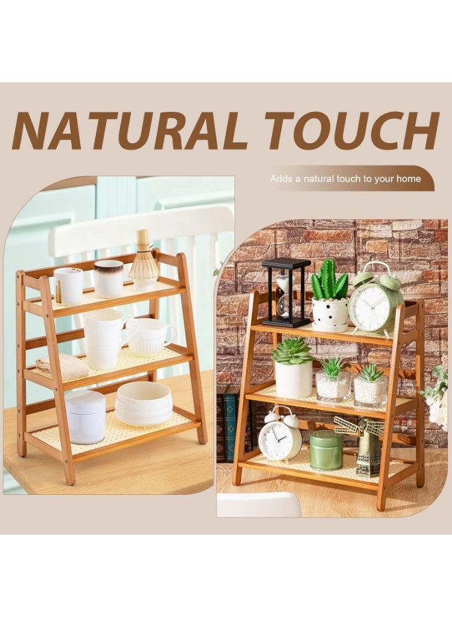 KITCHENOO Kitcheno Narrow Tabletop Cup Holder, Tea & Coffee Station Organizer, Bamboo Matcha Holder, Cup Display Rack, Spice Storage Rack for Kitchen Cabinet, 3 Tiers - Image 3