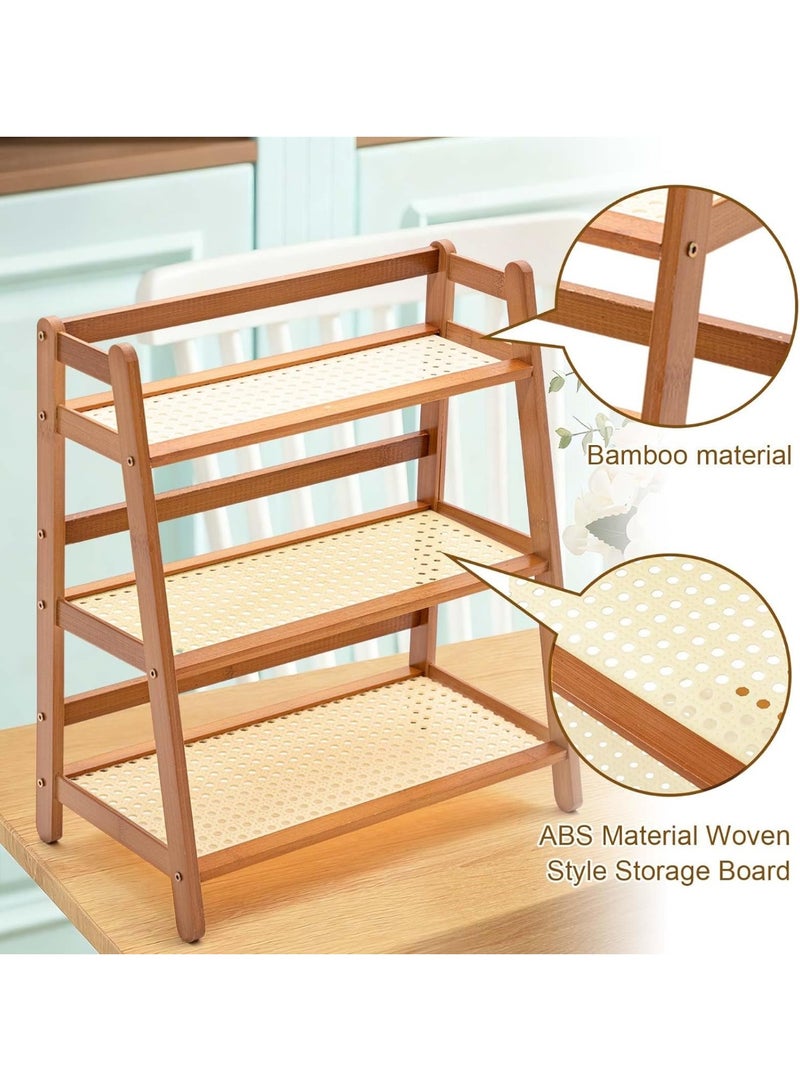 KITCHENOO Kitcheno Narrow Tabletop Cup Holder, Tea & Coffee Station Organizer, Bamboo Matcha Holder, Cup Display Rack, Spice Storage Rack for Kitchen Cabinet, 3 Tiers - Image 5