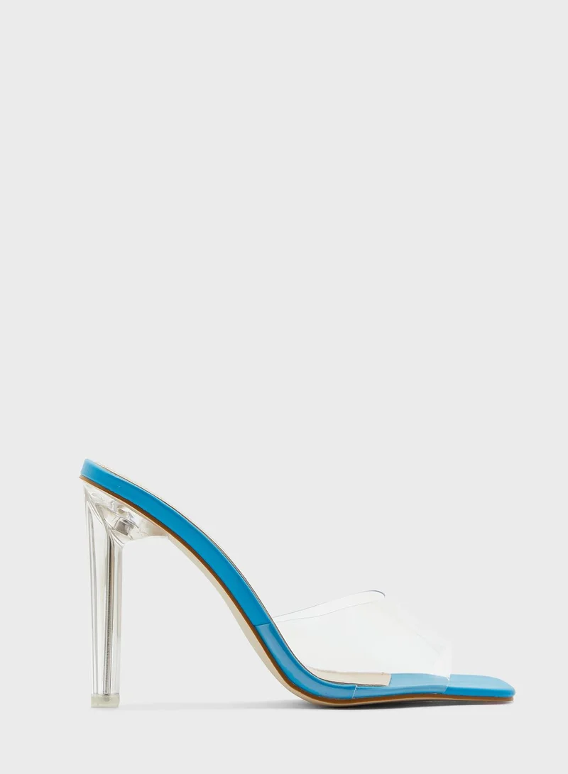 Ginger Persplex Strap And Heel Coloured Sole Sandal