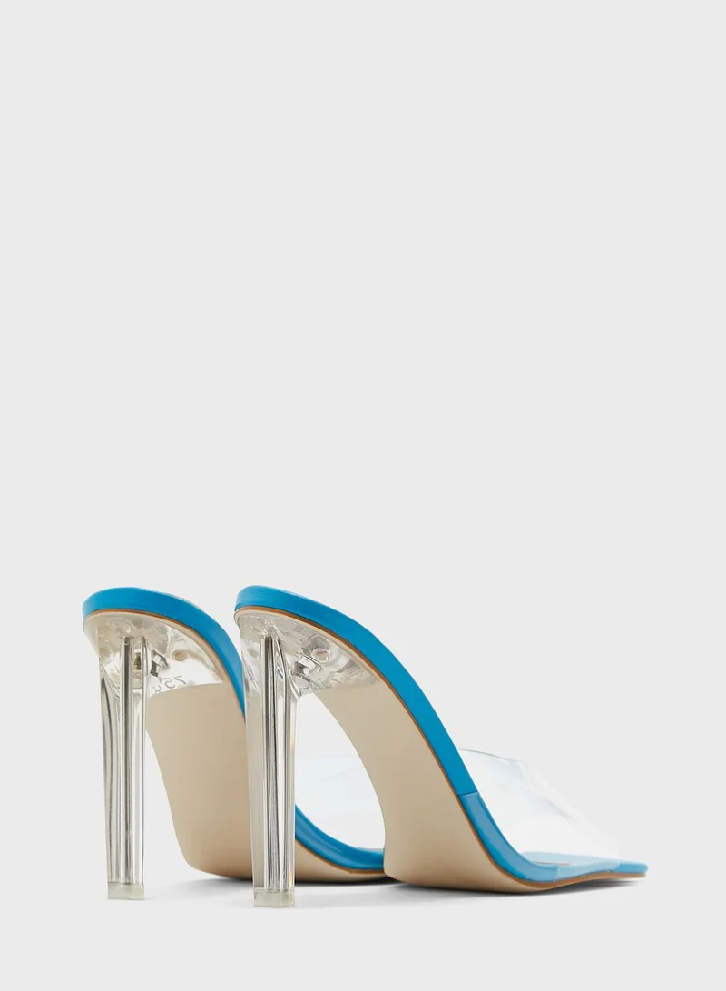 Ginger Persplex Strap And Heel Coloured Sole Sandal