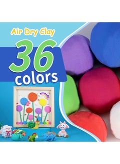Mumoo Bear Mumoo Bear Air Dry Modeling Clay - 36 Colors Ultra Light Magic Clay, Non-Toxic With Tools - Gift for Kids  - Image 2