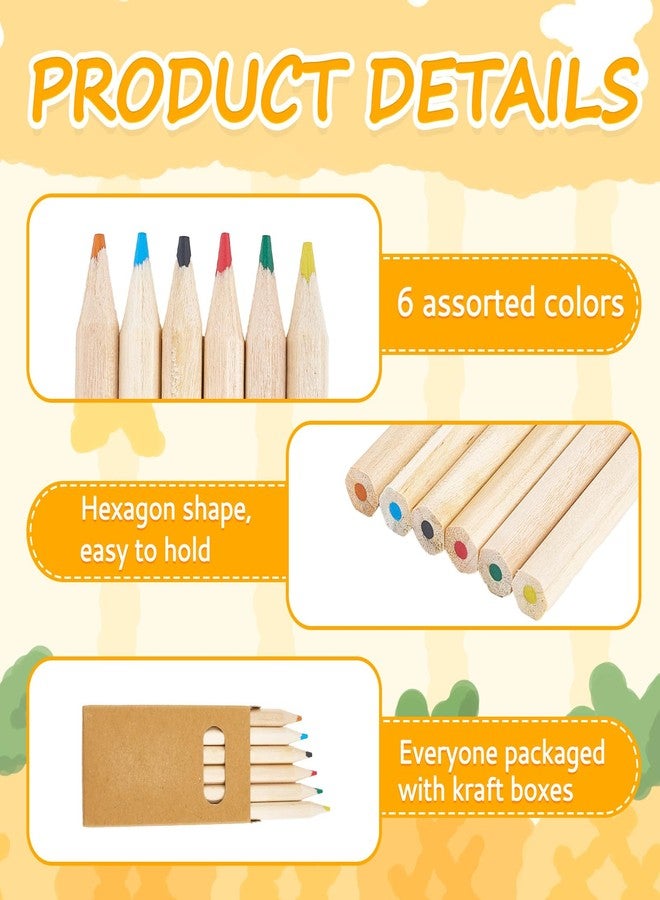 Sdfvsdg 24 Packs Mini Colored Pencils Bulk 3.5'' Coloring Drawing Pencil Coloring Drawing Bulk for Student Teacher Valentine 100th Day of School Painting Birthday Party - Image 3