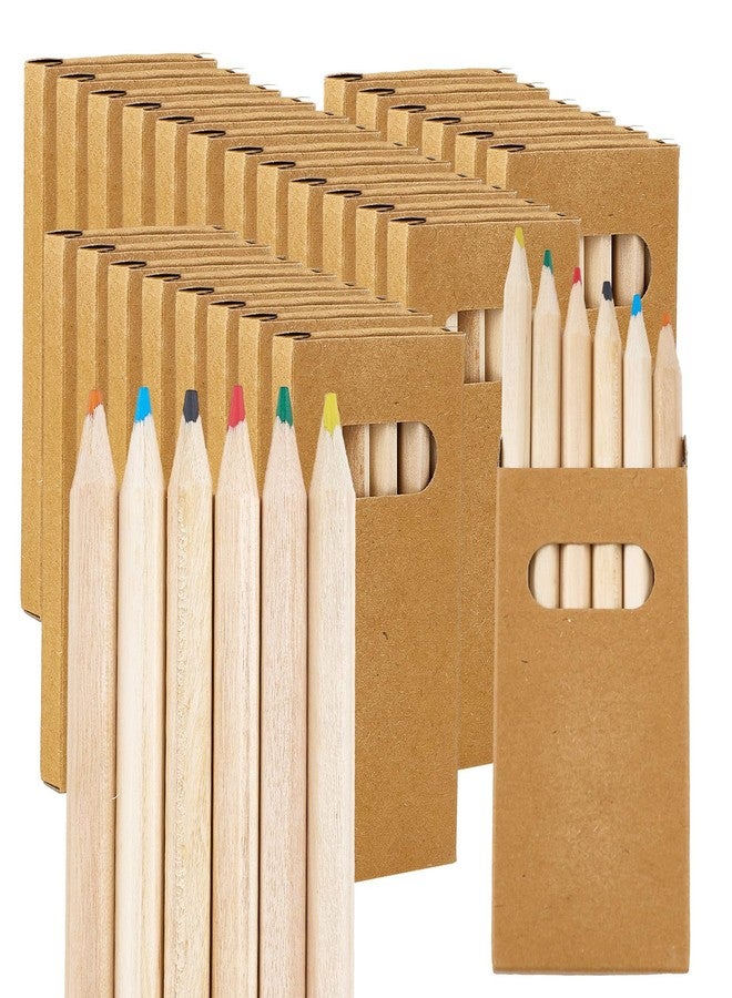 Sdfvsdg 24 Packs Mini Colored Pencils Bulk 3.5'' Coloring Drawing Pencil Coloring Drawing Bulk for Student Teacher Valentine 100th Day of School Painting Birthday Party - Image 1