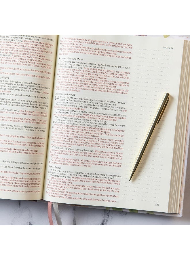KJV Notetaking Bible, Large Print Hosanna Revival Edition, Blush Cloth Over Board - Image 4