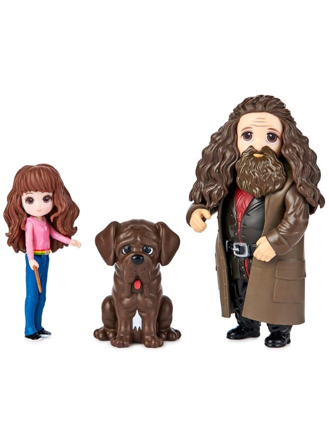 Wizarding World Harry Potter, Magical Minis Hermione and Rubeus Hagrid Friendship Set with Creature, Kids Toys for Ages 5 and up - Image 2