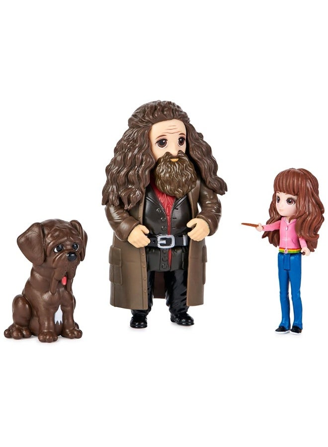 Wizarding World Harry Potter, Magical Minis Hermione and Rubeus Hagrid Friendship Set with Creature, Kids Toys for Ages 5 and up - Image 3