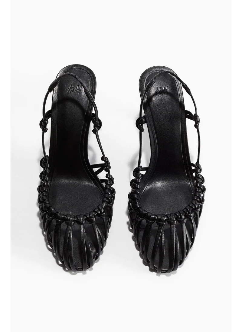 H&M Knotted heeled slingbacks
