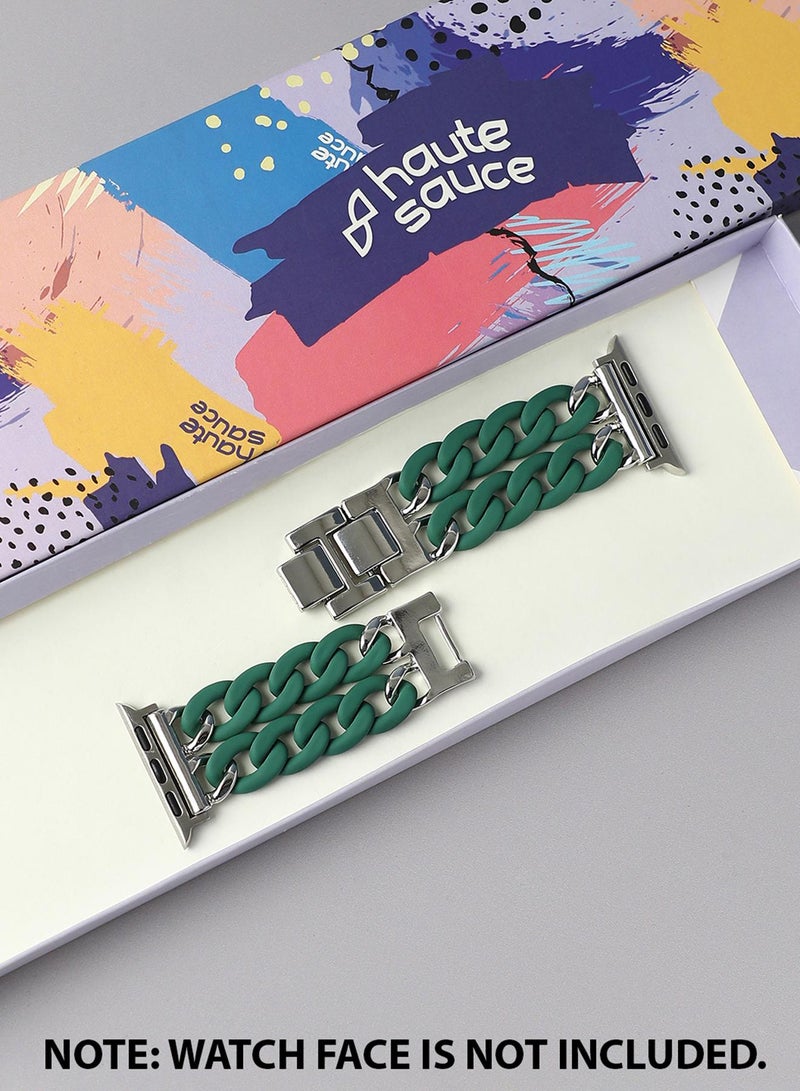 Haute Sauce Solid Casual Chain Strap Alloy Apple Watch Strap For Women | 42mm/44mm/45mm - Image 5