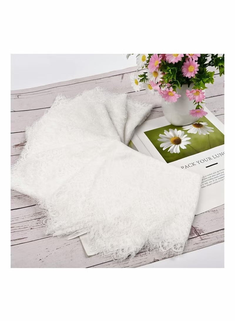 1 Pack Lace Table Runner White Vintage Lace Fabric Table Runner for Wedding Reception Table Overlay Floral Lace Rose Embroidered Table Runner Classy for Rustic Boho Bridal Decor (36*300 cm) - Image 4
