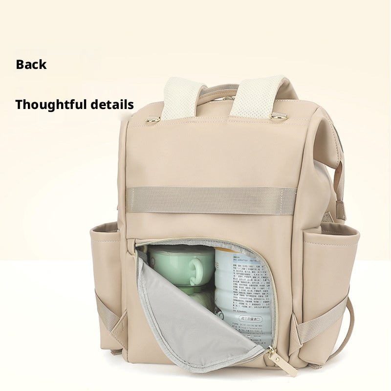 Large Capacity PU Leather Baby Diaper Bag Backpack - Image 4
