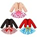 Threan 6 Pieces Christmas Doll Clothes Include 3 Pcs Skirt and 3 Pcs Coat Clothing for Christmas Doll Accessory Xmas Holiday Decorations - Image 2