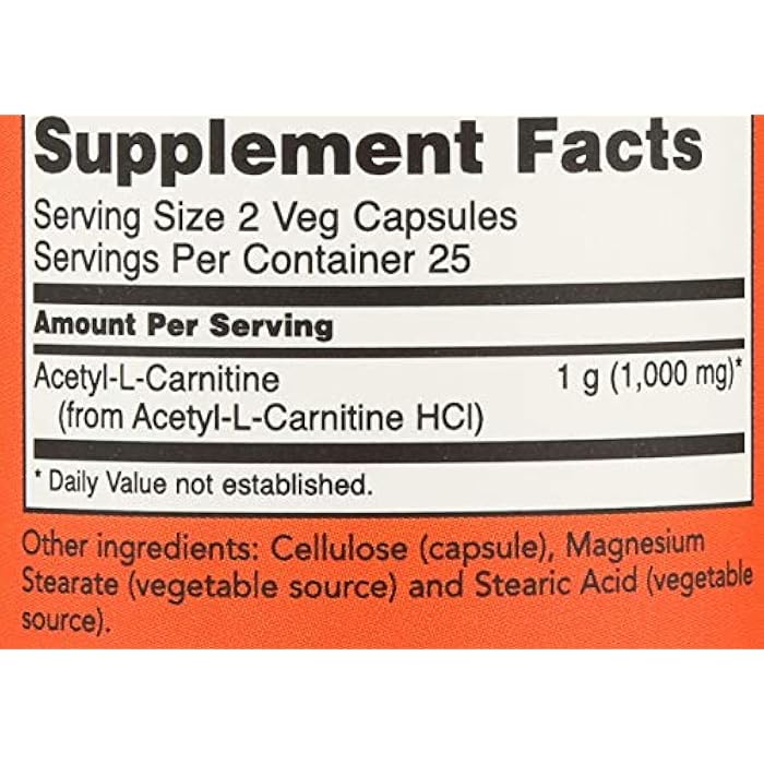 Now Foods Acetyl Lcarn 500mg Capsules, 50 CT - Image 4