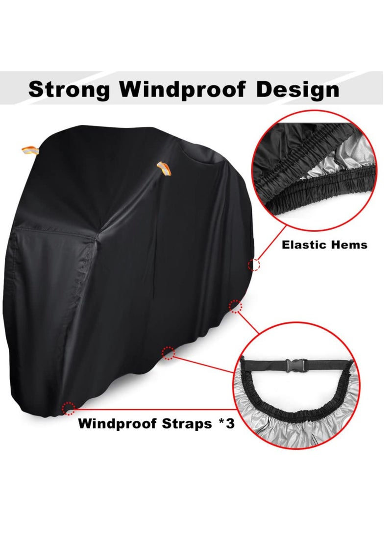 Excefore - Waterproof Bike Cover, Large Bike Cover For 2 Bikes, 210x9 5x110cm 210T Bike Covers For Outside Storage, Outdoor Waterproof Bicycle Cover, Anti UV Rain Bike Covers With Storage Bag For Mountain E-bike - Image 1