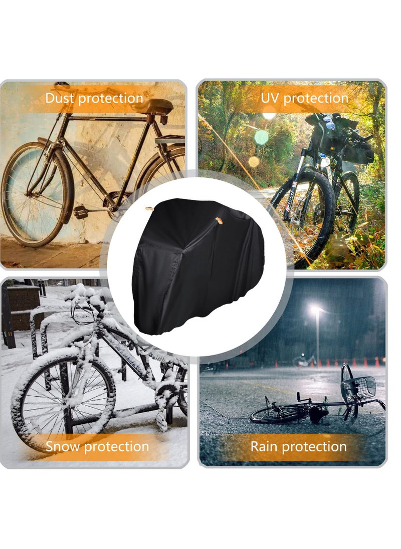 Excefore - Waterproof Bike Cover, Large Bike Cover For 2 Bikes, 210x9 5x110cm 210T Bike Covers For Outside Storage, Outdoor Waterproof Bicycle Cover, Anti UV Rain Bike Covers With Storage Bag For Mountain E-bike - Image 1