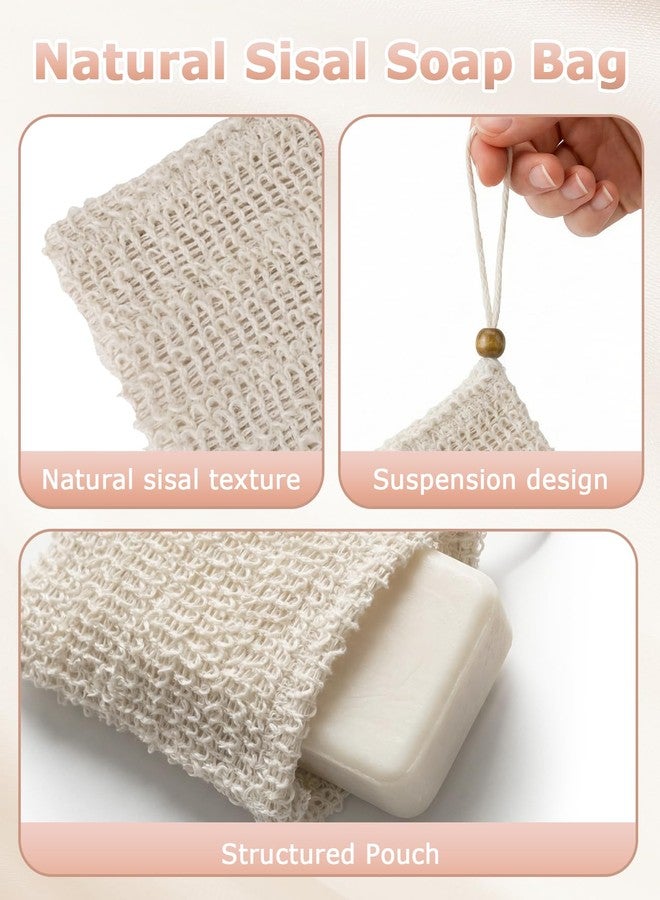 Geyynow 15 Pcs Natural Sisal Soap Saver Bag, Reusable Bar Soap Scrubber Exfoliating Pouch for Shower Washing Body - Image 3