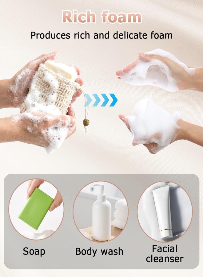 Geyynow 15 Pcs Natural Sisal Soap Saver Bag, Reusable Bar Soap Scrubber Exfoliating Pouch for Shower Washing Body - Image 4