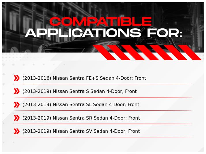R1 Concepts Front Brakes Pads and Rotors Kit| Front Brakes Rotors| Front Rotors And Brake Pads Kit| Ceramic Front Brakes and Rotors| Brake Kit| Fit 2013-2019 Nissan Sentra - Image 2