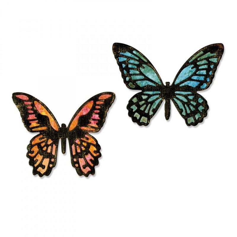 Sizzix Thinlits Die Set 661802, Mini Butterfly by Tim Hotlz, 4 Pack, Multi Color, One Size