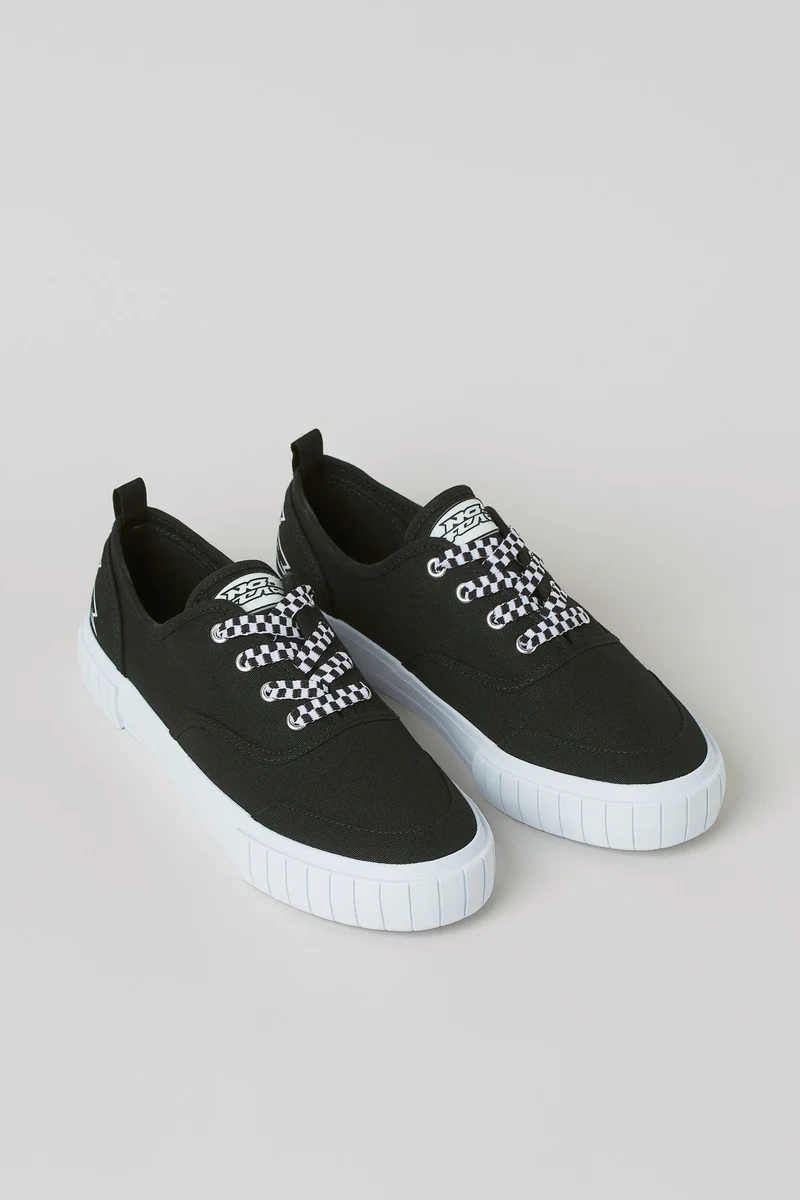 H&M Low profile canvas trainers