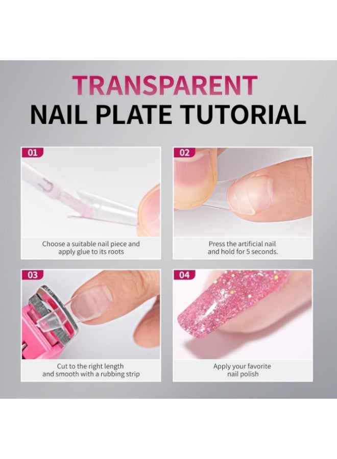 100 جهاز كمبيوتر شخصي شفاف ماتي نصيحة الأظافر ، نصيحة نصف قصيرة ، نصيحة الأظافر الطويلة ، نصيحة الأظافر الكاذبة ، نصيحة هلام ناعمة ، سهلة الاستخدام منتج تحسين الأظافر ، والتي يمكن استخدامها لكل من التطبيق الكامل والنصف (01 #) - Image 4