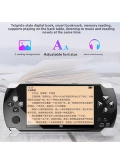 Pocket P Game Console MP5 MP3 MP4 Music Player E-book Reader Video Player-Body Color:4.3inch Black 4gb1000 Game-Memory Capacity:Default