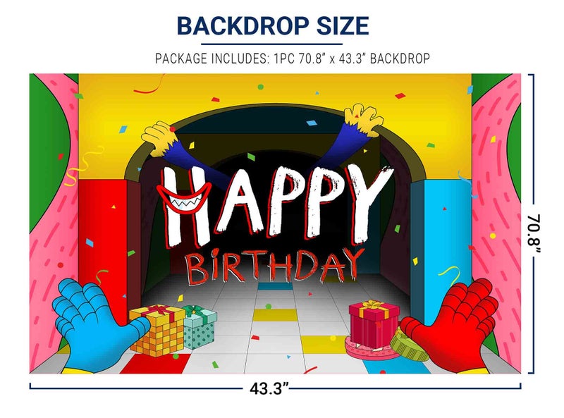 Allenjoy Video Game Happy Birthday Backdrop Colorful Cartoon Children Party Banner Decorations Supplies Photography Background Cake Table Decor Supply Photo Booth Studio Prop - Image 3