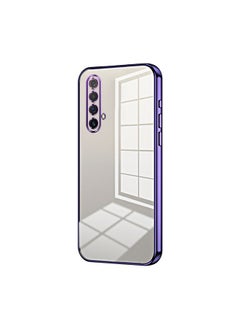 HuHa Case Cover For Realme X50 / X50m 5G Transparent Plating Fine Hole Phone Case Purple 