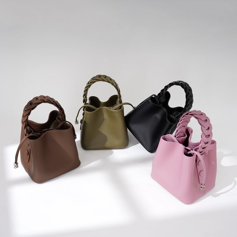 Woven Bucket Bag Bucket Bag Women'S High-End Sense Clutch Bag Handbag Women'S Mini Niche Vegetable Basket Bag - Image 4