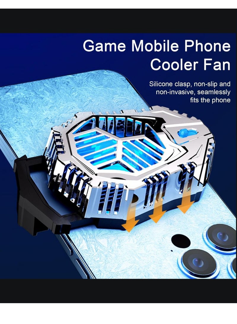 DIGI CORE AL07 Mobile Phone Cooling Fan Dual Gears Two Speed Modes Game Phone Cooler Silent Radiator LED Lights Adjustable Portable Heat Sink Semiconductor USB Phone Radiator For All Smartphones Radiator Cooler  - Image 3