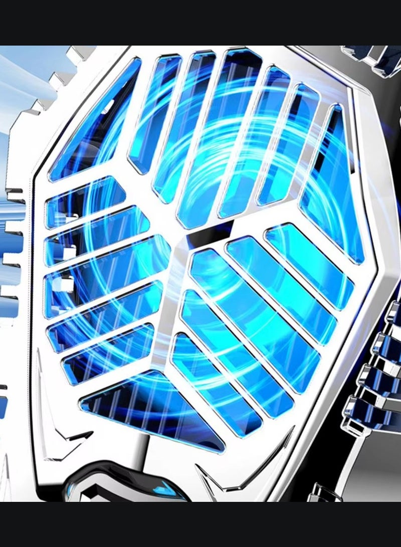 DIGI CORE AL07 Mobile Phone Cooling Fan Dual Gears Two Speed Modes Game Phone Cooler Silent Radiator LED Lights Adjustable Portable Heat Sink Semiconductor USB Phone Radiator For All Smartphones Radiator Cooler  - Image 4