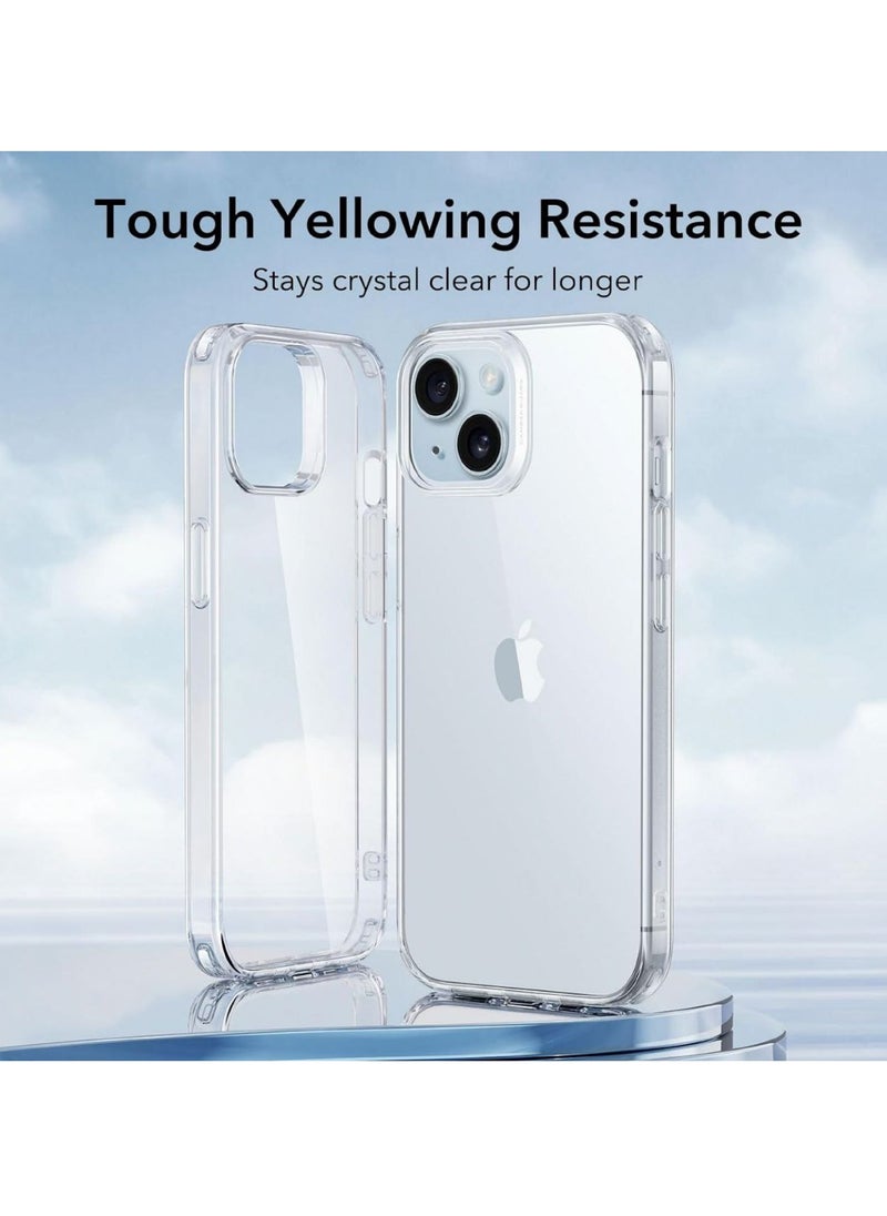 glassology iPhone 15 Plus Shockproof Anti Yellowing Crystal Clear Protection Bumper Case Cover for iPhone 15 Plus (Transparent)  - Image 3