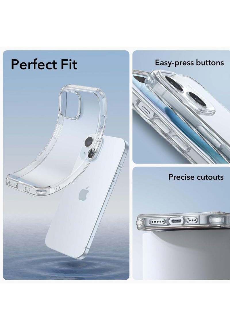 glassology iPhone 15 Plus Shockproof Anti Yellowing Crystal Clear Protection Bumper Case Cover for iPhone 15 Plus (Transparent)  - Image 4