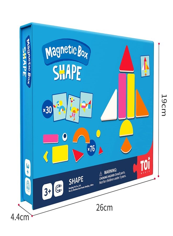 Toi Kids Magnet Toys Magnetic Jigsaw Puzzle Boxes with Game Board for Kids Ages 3-8, Preschool Tabletop Toy for Toddlers, Portable Travel Game, Shape - Image 5