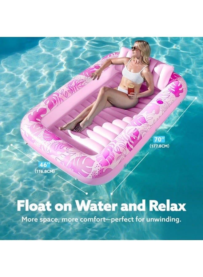 Pool Float - Pink sunshine pool + manual pump Pool Float - 177*115cm - U-Shaped Water Hammock, Adult Floating Seat, Pool Raft, Summer Beach Lounger, Relaxation Pool Accessory - Image 3