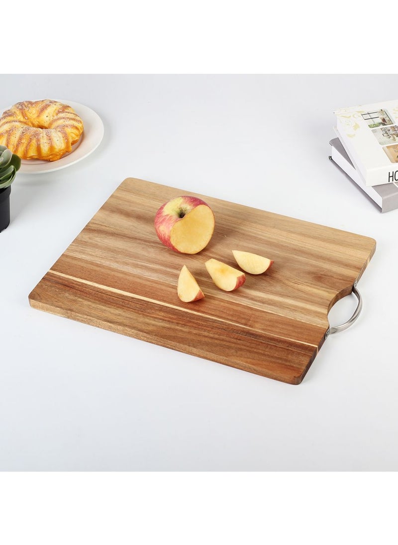 DANUBE HOME Loretta Acacia Wood Chopping Board With Iron Handle 40 X 30 X1.5 Cm  - Image 3