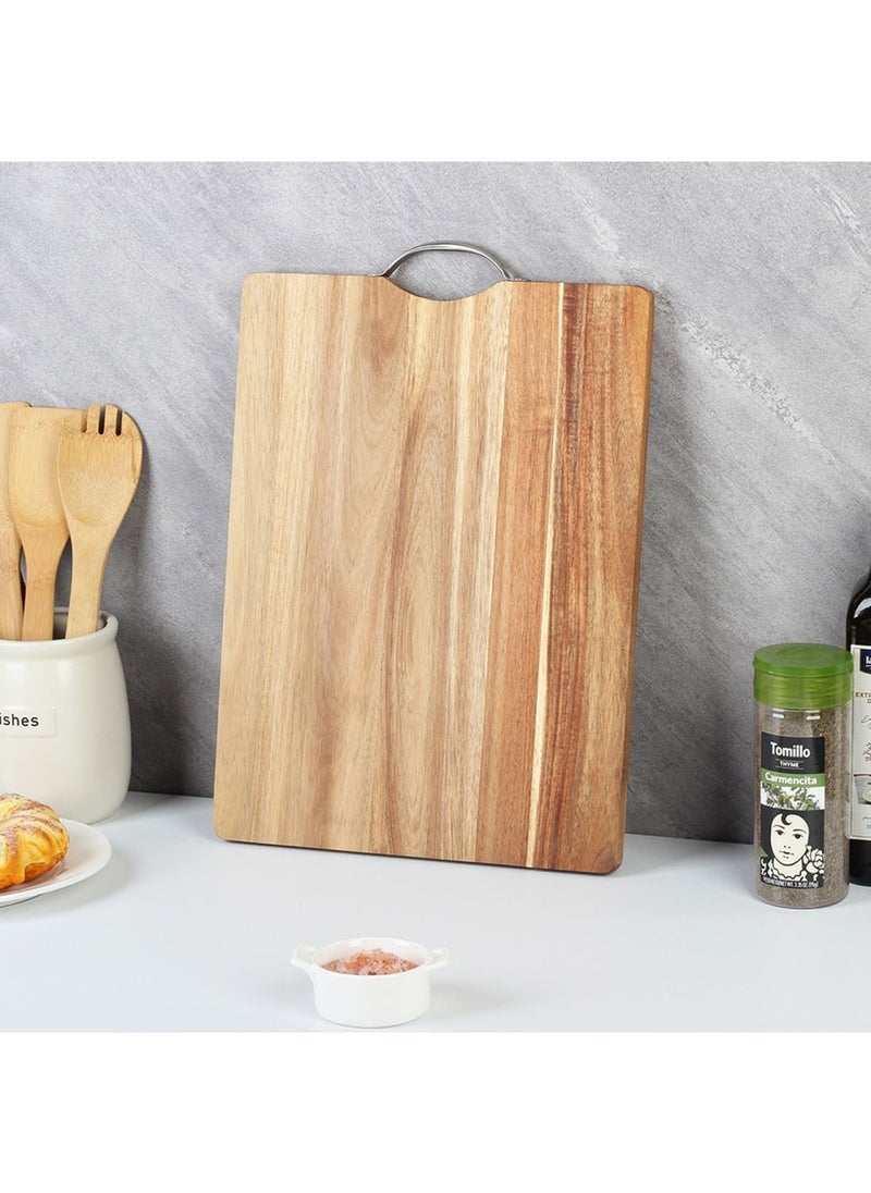 DANUBE HOME Loretta Acacia Wood Chopping Board With Iron Handle 40 X 30 X1.5 Cm  - Image 2