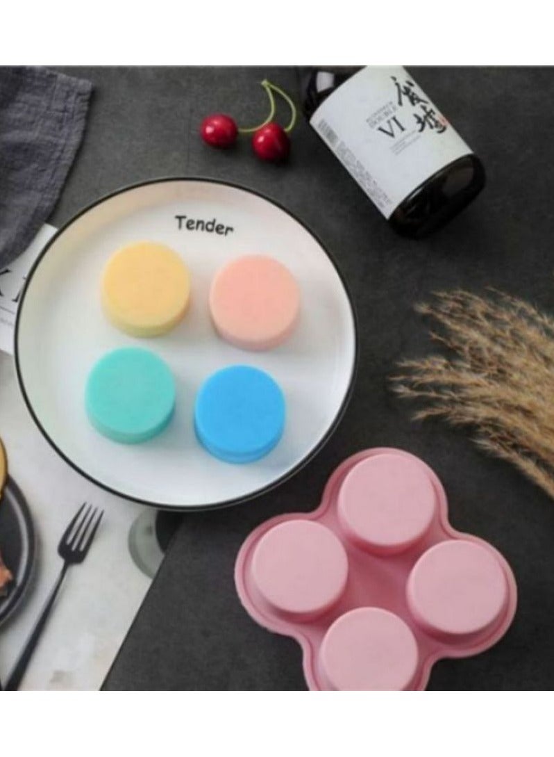 4 Cavity 2 Pcs Egg Molds Reusable Silicone Air Fryer Egg Mold Non-Stick Air Fryer Baking Pan Silicone Muffin Pans For Baking Hamburger Bun Pan Air Fryer Accessories  - Image 5