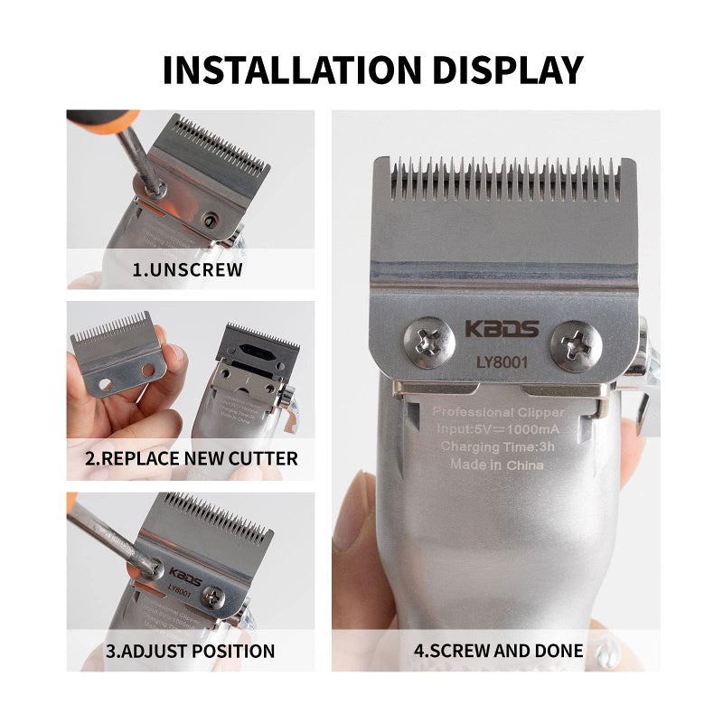 KBDS Professional Replacement Clipper Blades,Precision 2 Holes Adjustable Hair Clipper Parts Blade for Wahl Clippers,Wahl 5-Star Senior, Magic Clip, Reflections Senior - Image 5