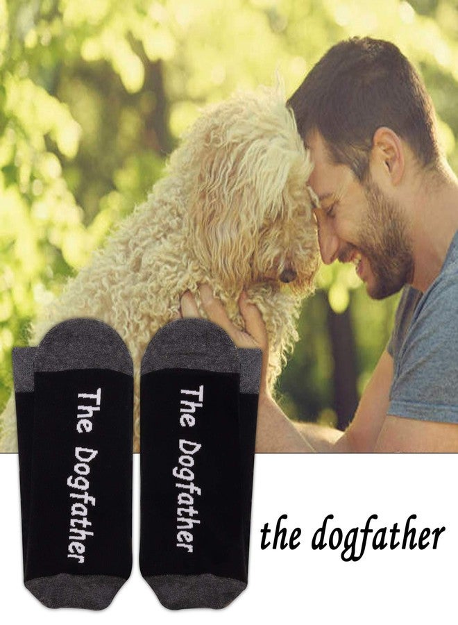 PXTIDY 2 Pairs Mens The Dogfather Socks Dog Father Dad Pet Owner Rescue Gift Best Dog Dad Ever Socks Father's Day Pet Lover Gifts (2pairs/set) - Image 4