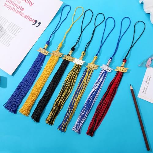 WanBigVa 2025 Graduation Tassels,12Pcs Cap Tassel Decoration with 2025 Year Gold Date Charms,Graduate Gifts for Ceremonies Souvenir High School,Gold - Image 5