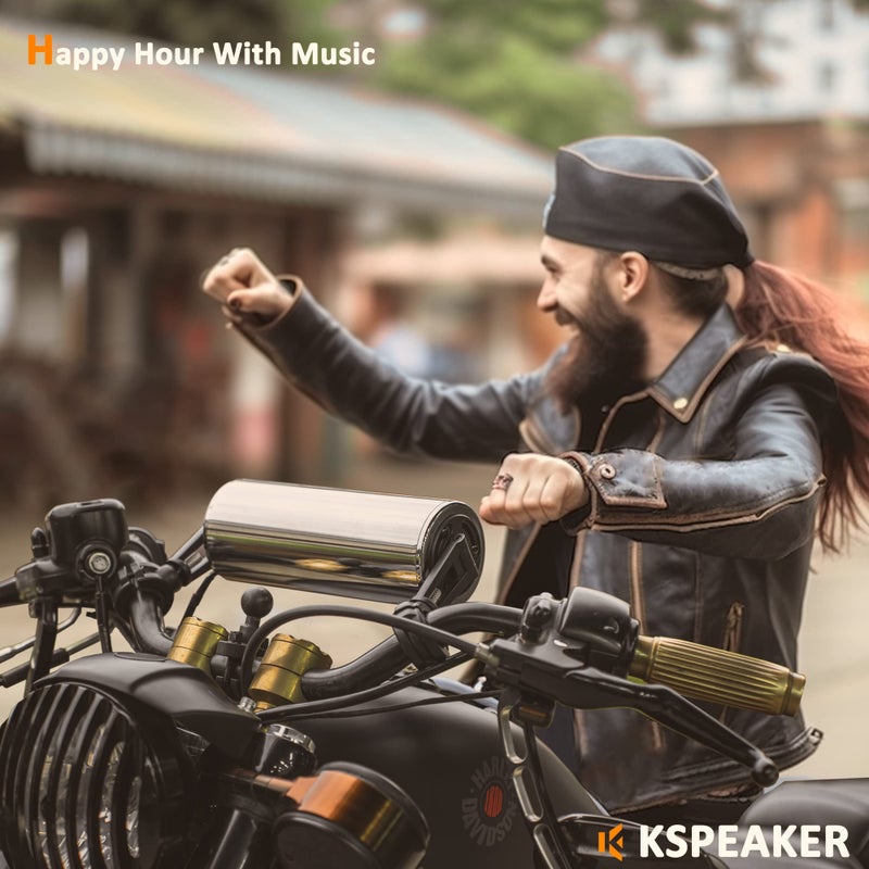 KSPEAKER مكبرات صوت دراجة نارية KSPEAKER بلوتوث راديو نظام صوتي مقاوم للماء مع مضخم مدمج، رائع للدراجات الرباعية، سكوتر، دراجة، مركبة 12 فولت، مشغل MP3 معدني 3 بوصات، K2ch - Image 5